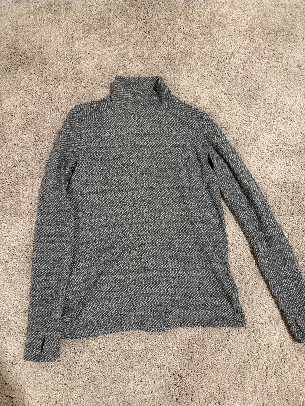 Lululemon Gray Turtleneck Knit Running Sweater hip length
